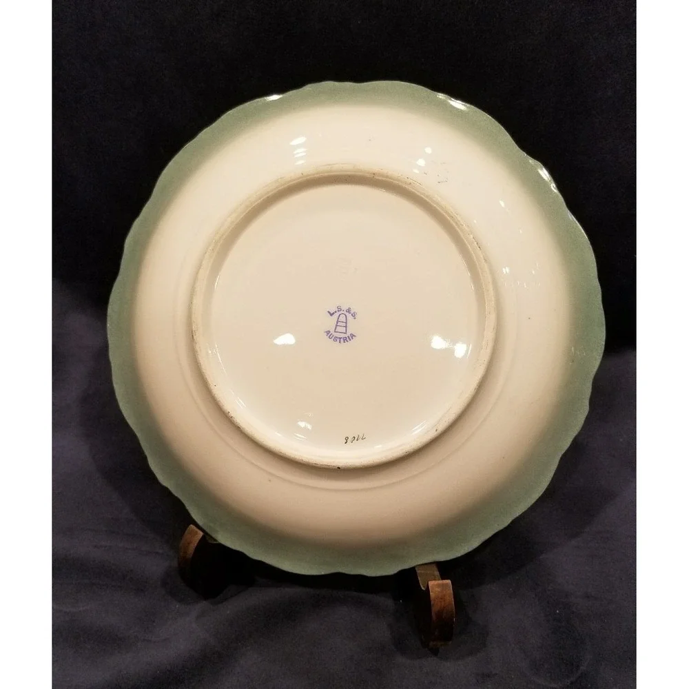 Vintage/Antique LS & S Carlsbad Austria Hand Painted Artist Signed Bowl